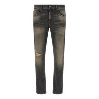 Diesel Jeans, Heren, Zwart, W33, Katoen, 2019 D-Strukt Slim Jeans