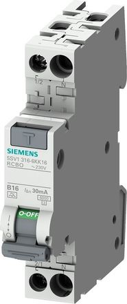 SIEMENS 5sv1316-3kk16 Interruptor Diferencial Fi/ls Compacto 30 Ma