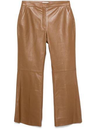 Jil Sander leather trousers - Brown