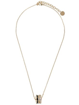 Ferragamo Intertwined Rings Brass Enamel Necklace