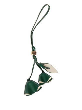 Miu Miu origami-flower bag charm - Green