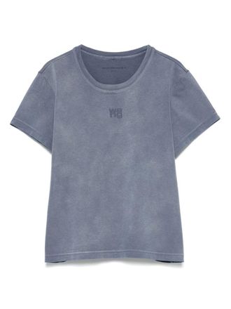 Alexander Wang Blue Short-Sleeve T-Shirt With Logo