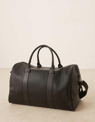 Asos Borsone in pelle sintetica nero