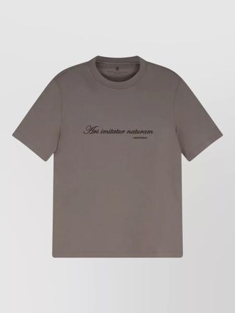 Brunello Cucinelli cotton t shirt front embroidered detail