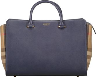 Burberry Banwell Medium Two-Way Bag - Dames - Handtassen - Blauw - ONE Size - Leer - Tassen
