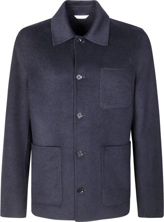 Manuel Ritz Double-Breasted Jacket with Structured Silhouette and Tailored Fit