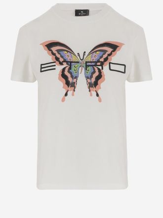 Etro White Crewneck Logo T-Shirt