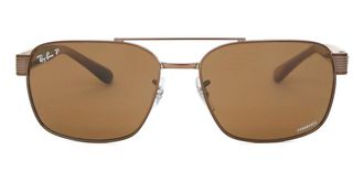 Ray-Ban RB3751Ch Polarized 9259AN Mens Sunglasses Brown Size 61