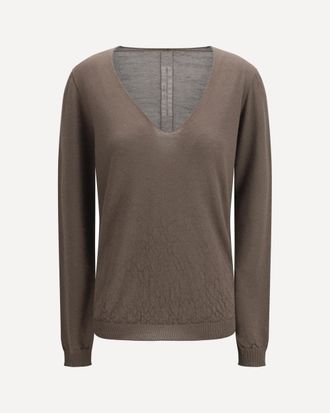Rick Owens Temple Extreme Sweater with V-neck Female M
