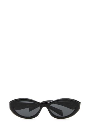 Prada Oval Acetate Sunglasses - Black