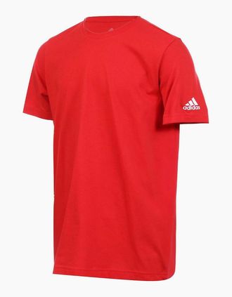 adidas Mens Blank Tee - Red - Size: 38