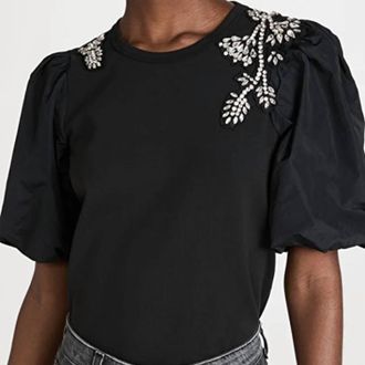Veronica Beard Augusta Tee In Black