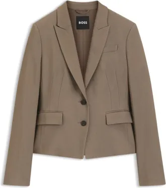 BOSS Slim-fit blazer in stretch gabardine
