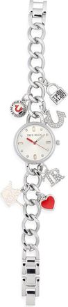 True Religion Analog Quartz Charm Strap Watch, 24.5mm in Silver at Nordstrom Rack