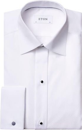 Eton Classic Fit Bibbed White Cotton Tuxedo Shirt at Nordstrom, Size 16.5
