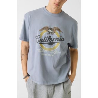 Guess California Graphic T-Shirt in Blue Currents Multi at Nordstrom, Size Xx-Large