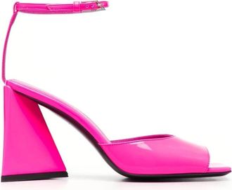 The Attico Fuchsia Piper Sandalen met hoge hak - Dames - Sandalen met hakken - Roze - 37 EU - Leer - Schoenen