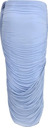 Magda Butrym Womens Draped Midi Skirt Light Blue Cupro; Elastane