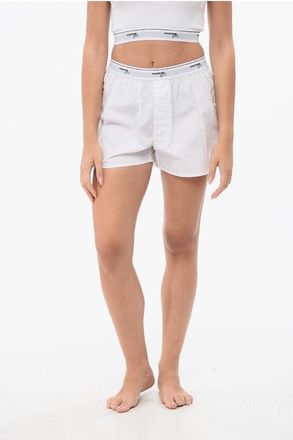 HommeGirls Cotton Pajama Boy Shorts with Logo Band size L