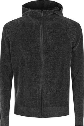 Roberto Ricci Design Velvet Half-Zip Knit Sweater