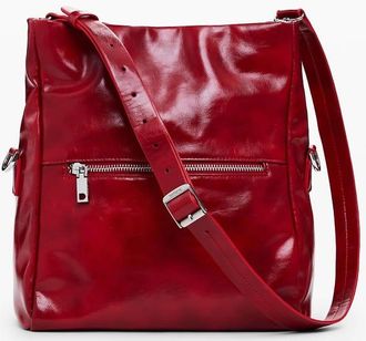 Desigual Borsa media lucida rossa con patta-Rosso