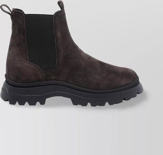 Hogan chunky sole suede ankle boots