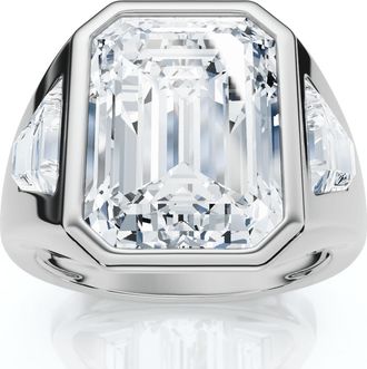 Pompeii3 Certified Mens 7Ct Anniversary Pinky Ring 14k Gold or Platinum Lab Grown