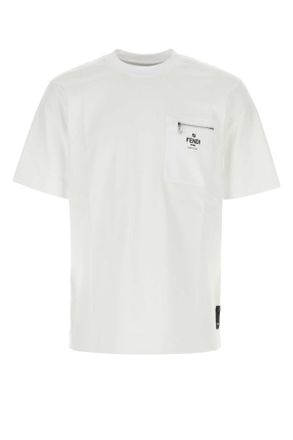 Fendi White Cotton T Shirt