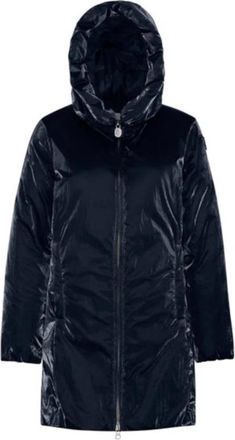 Invicta Lange Gewatteerde Jas met Glanzende Stof - Heren - Winterjassen - Blauw - XS - Jassen