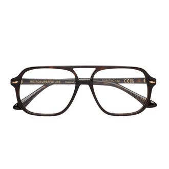 Retro Superfuture Glasses, unisex, Brown, Size: 55 MM Numero 152 Optical Frame