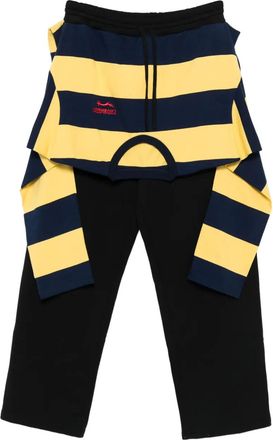 Charles Jeffrey Loverboy stripe-overlay track pants - Black