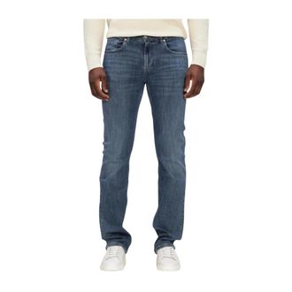 7 For All Mankind Straight Jeans, male, Blue, Size: W29 The Straight Jeans