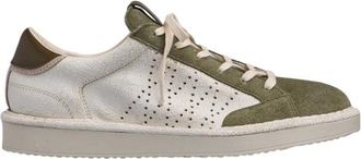 Panchic Witte Sneakers met Groene Neus - Heren - Sneakers - Veelkleurig - 43 EU - Leer - Schoenen