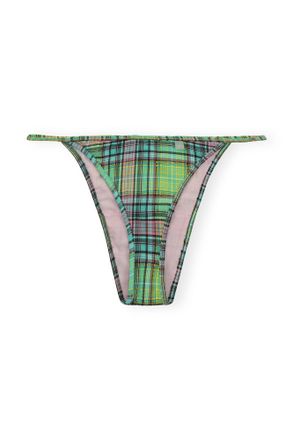 Ganni Recycled Seersucker Mini Briefs - Size 10/12 Green
