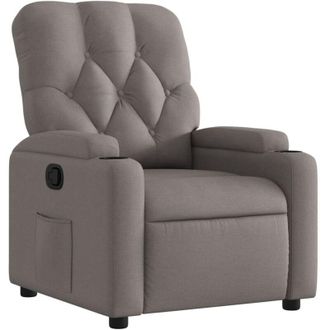 vidaXL Sill&oacute;n Reclinable De Tela Gris Taupe Vidaxl