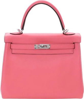 Herm&egrave;s Borsa a tracolla Kelly II Retourne in pelle Swift 25 2021 - Rosa