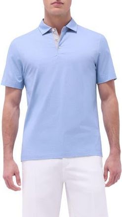 Bugatchi Vincent OoohCotton Double Knit Solid Polo in Air Blue at Nordstrom Rack, Size Small