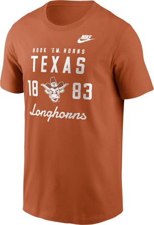 Nike Texas Legacy Stacked Est Nike Mens College T-Shirt in Orange | N19981FTXV-AZ2