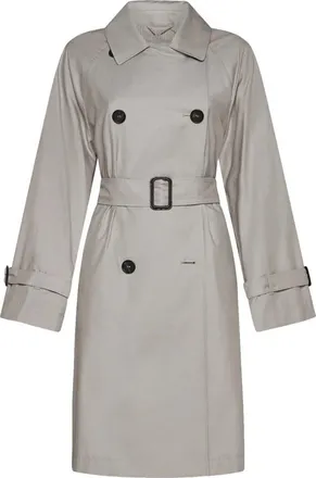 Max Mara Beige Katoenen Trenchcoat Aw 24 - Dames - Trenchcoats - Beige - L - Katoen - Jassen