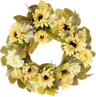 Creative Displays Inc. Handmade 30 Fall Wreath With Hydrangeas, Heather & Bows