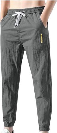 Generic Joggers Men Skinny Tracksuit Bottoms Open Hem Mens Lightweight Quick Dry Jogger Trousers Breathable Cuffed Yoga Pants Lounge Pants Outdoor Running Swe