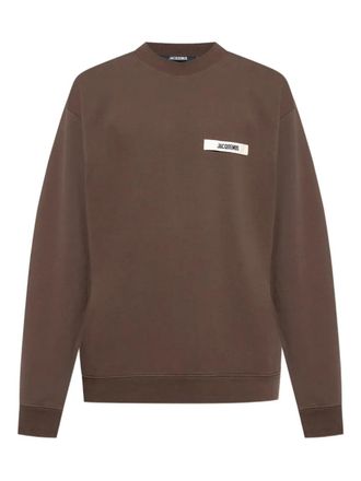 Jacquemus The Gros Grain Crewneck Sweatshirt With Logo Plaque