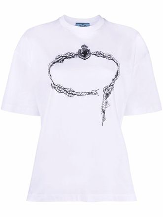 Prada T-shirt con stampa - Bianco
