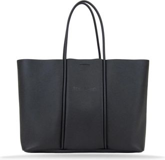 Tom Ford Rode leren schoudertas magnetische knop - Dames - Shoppers - Zwart - ONE Size - Leer - Tassen