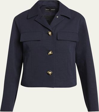 Proenza Schouler Thelma Cotton Linen Suiting Jacket