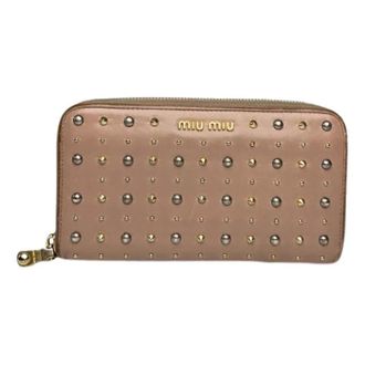 Miu Miu Pre-owned Leren Portemonnee - Dames - Vintage Accessoires - Roze - ONE Size - Leer - Vintage