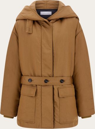 Ferragamo Donna Parka con cappuccio Beige