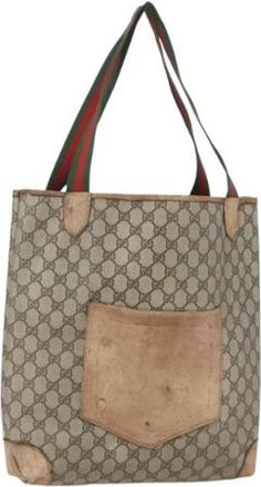 Gucci Pre-owned Tote Bags, female, Beige, Size: ONE SIZE Pre-owned Plastic Tote Bag