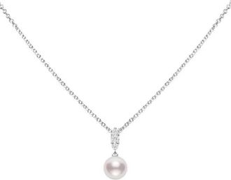 Mikimoto Morning Dew Akoya Cultured Pearl Pendant - 18K White Gold - MPQ10058NXXW