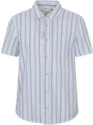 Mountain Warehouse Derby Stripe Cotton Short-Sleeved Shirt in Blue at Nordstrom, Size Xxx-Large